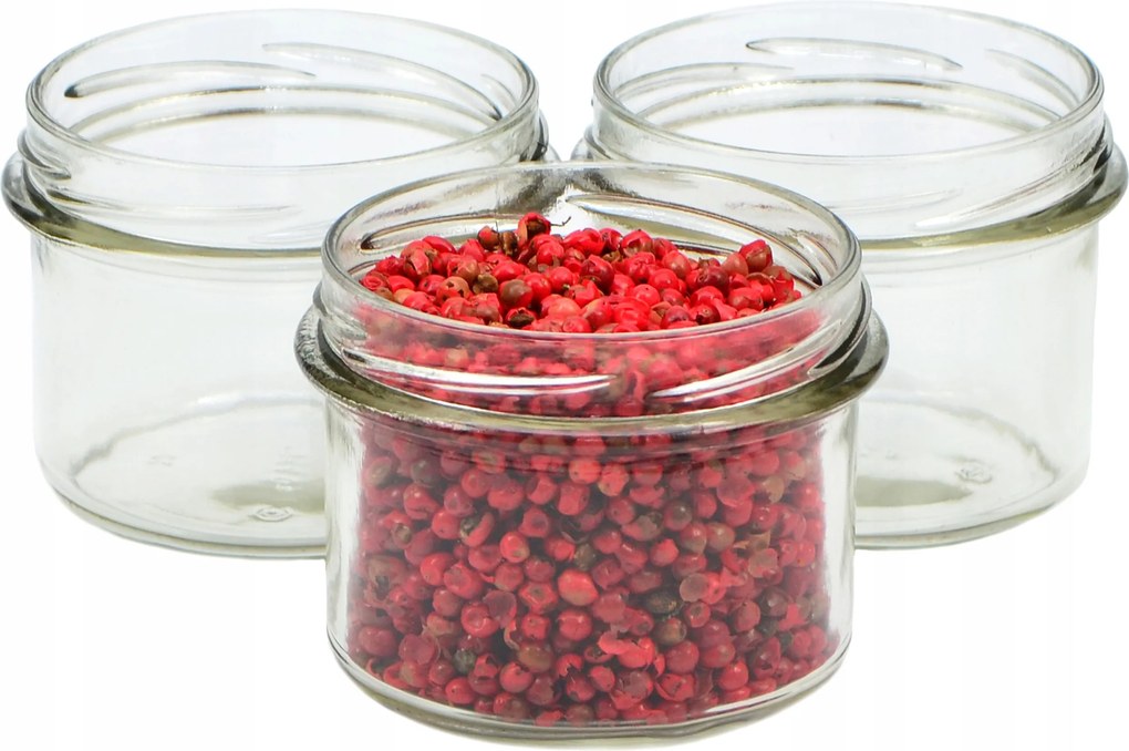 24x Üveg Tároló 235 ml Befőttesüveg Egyszerű Gyertya lekvár tégely