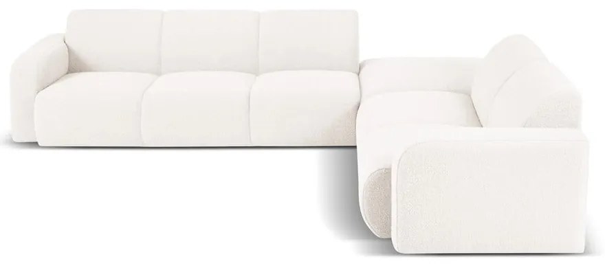 Fehér buklé sarokkanapé (jobb oldali) Molino – Micadoni Home