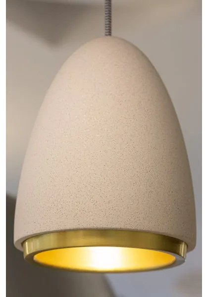 Klausen 111040 - Csillár zsinóron CONCRETE 1xGU10/5W/230V szürke/arany