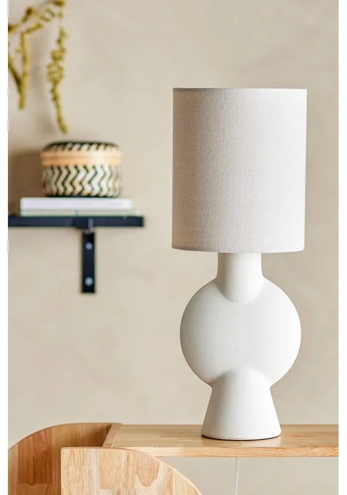 Bézs asztali lámpa textil búrával (magasság 54,5 cm) Sergio – Bloomingville