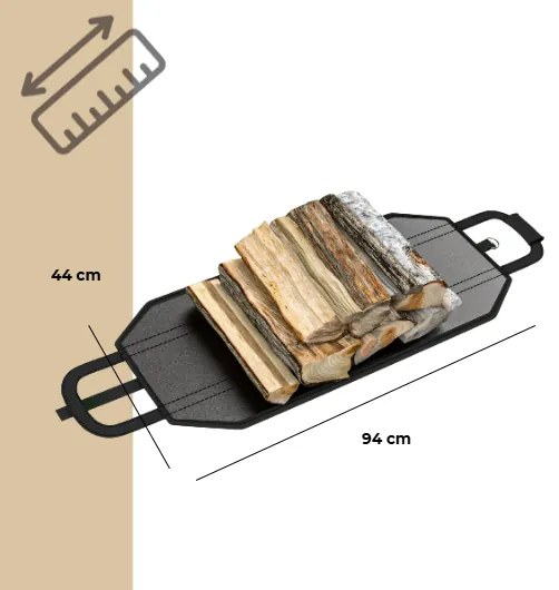 Gardebruk CORINA tüzifaház, 198x163x70cm, antracit/zöld