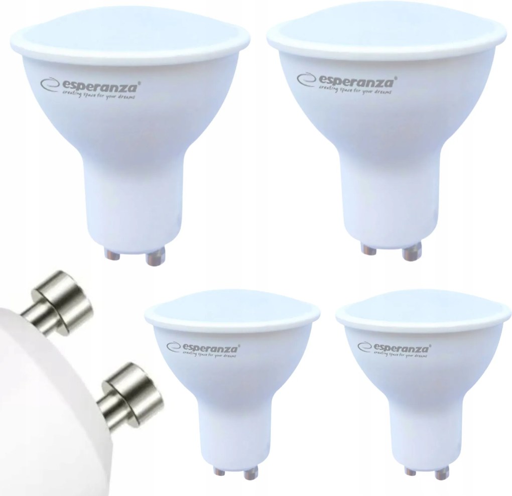 4 db GU10 Led Izzó 6W 580LM 3000K Meleg Fehér 120° Sugárzási Szög Cri >80