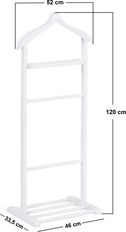 Beta ruhaállvány, fehér, 46 cm – TR570VLT2404