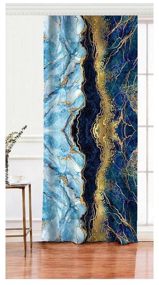 Kék-aranyszínű függöny 140x260 cm – Mila Home