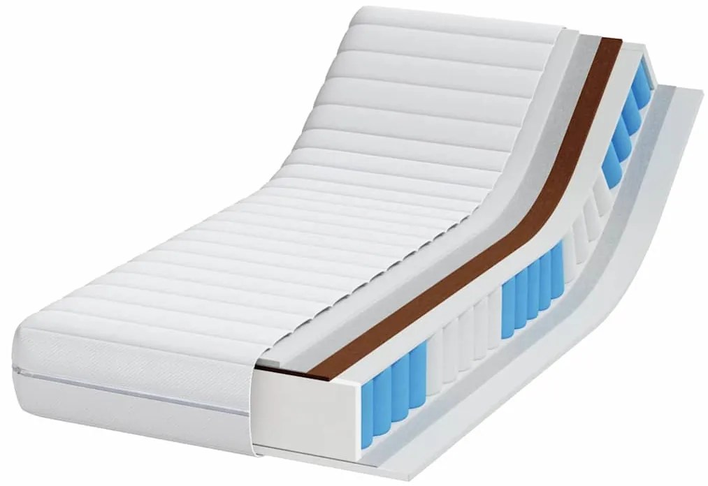 Matrac kókuszréteggel Fehér 80 x 160 cm Zsebmátrac