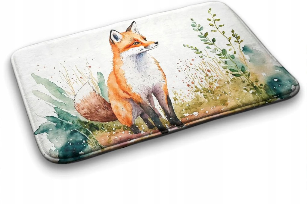 Fürdőszobaszőnyeg mix róka mintás 75x45 cm