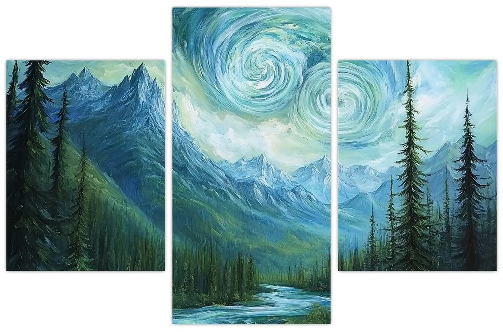 Kép - Táj Van Gogh érintésével (90x60 cm)