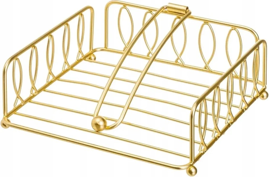 Glamour Arany Színű Elegáns Fém Szalvéta Súlyzóval 19 cm