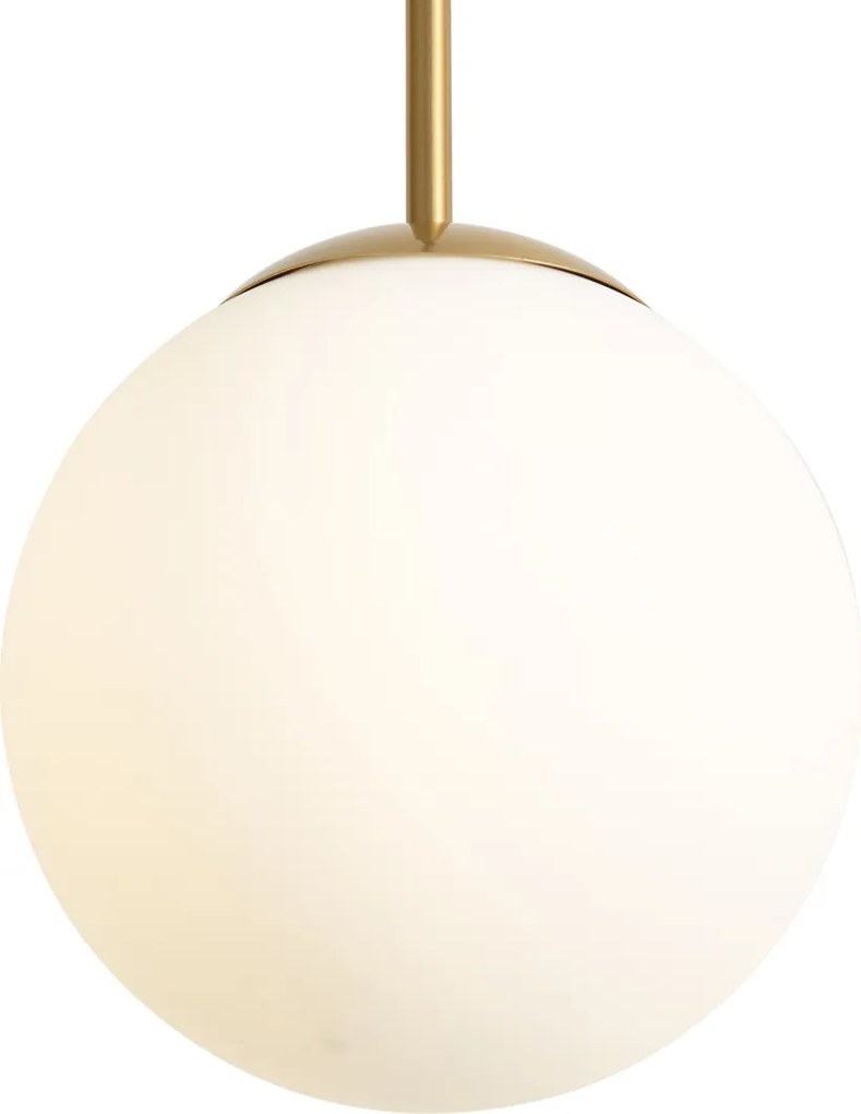 Art Deco Függőlámpa Arany opálüveggel IP44 - Flore