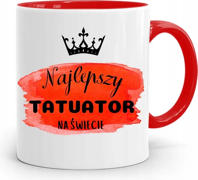 Tetoválóknak Tetováló Bögre Piros Ajándék fényképes nyomtatással