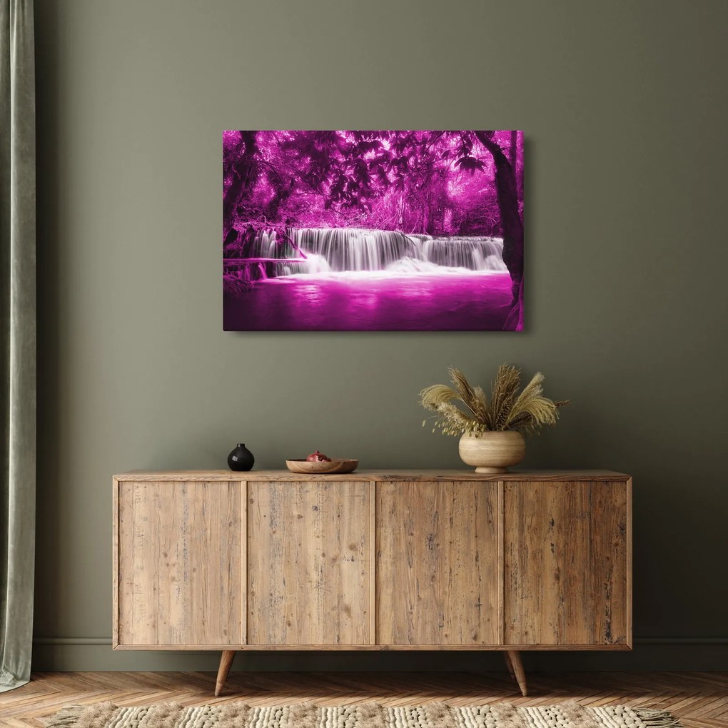 Kép - Vízesés, lila (90x60 cm)