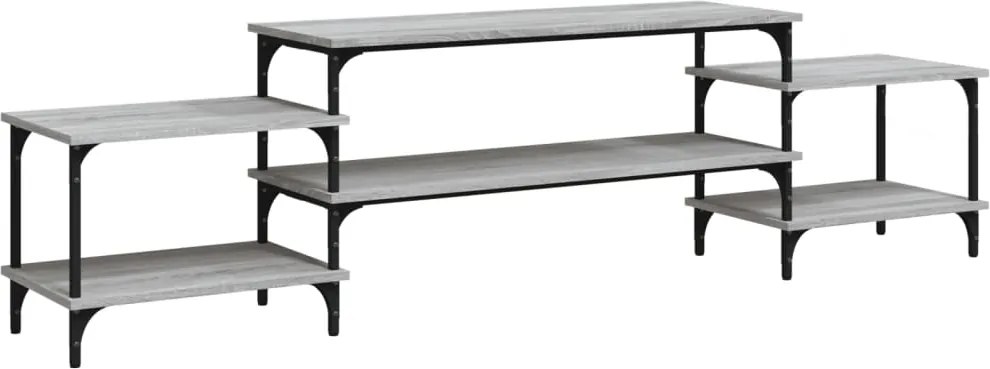 vidaXL szürke sonoma színű szerelt fa TV-szekrény 197x35x52 cm