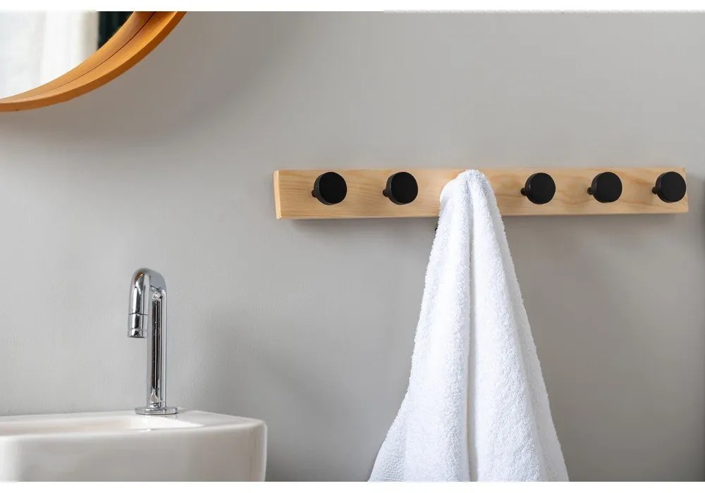 Fekete borovi fenyő fali fogas Knobs – PT LIVING