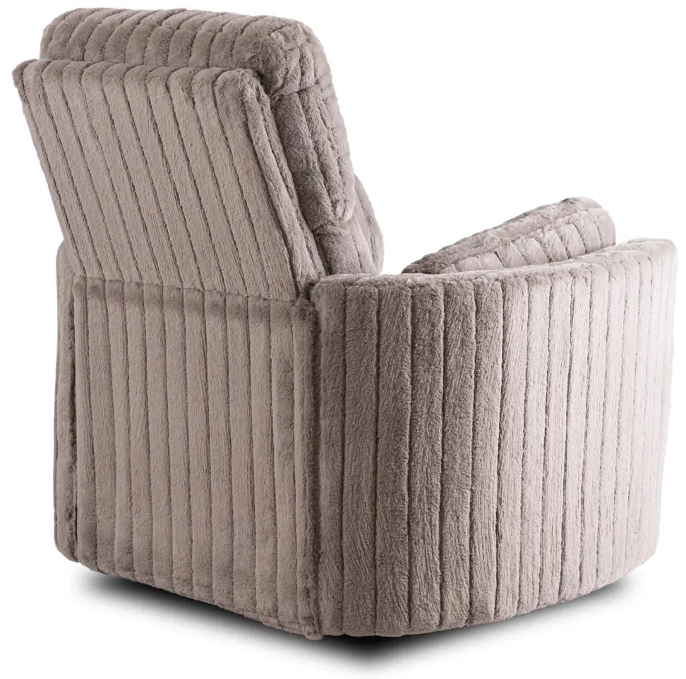 Fotel Rozkładany RAUL Szary Tkanina Pluszowa