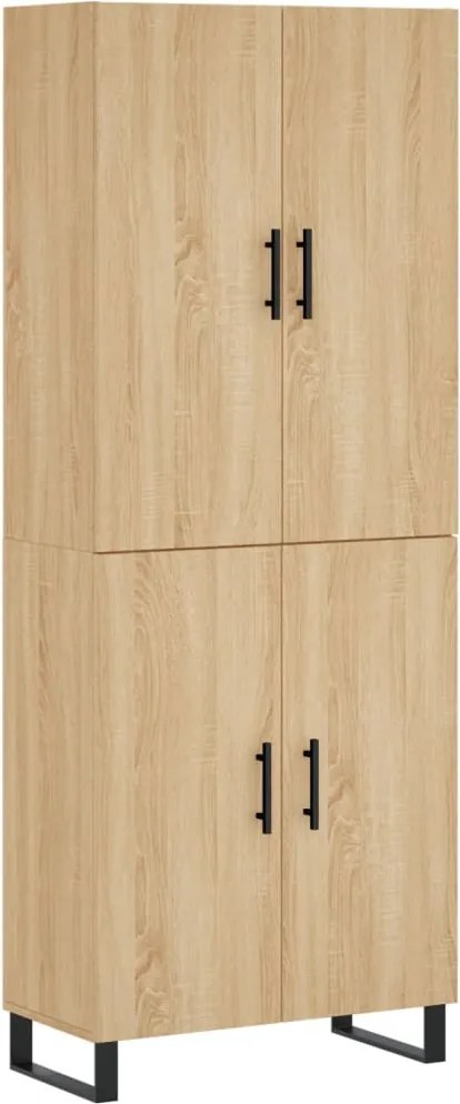 vidaXL sonoma tölgy szerelt fa magasszekrény 69,5 x 34 x 180 cm