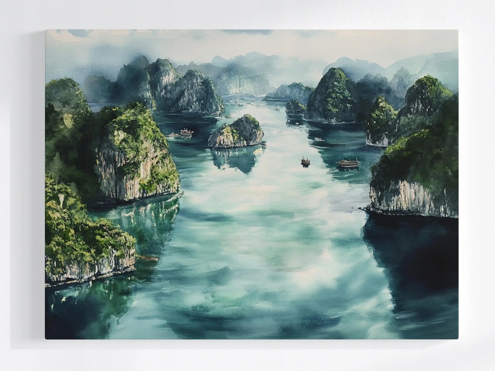 Poszter Tájkép Ázsia Vietnám Ha Long Öböl Kilátás 80x60