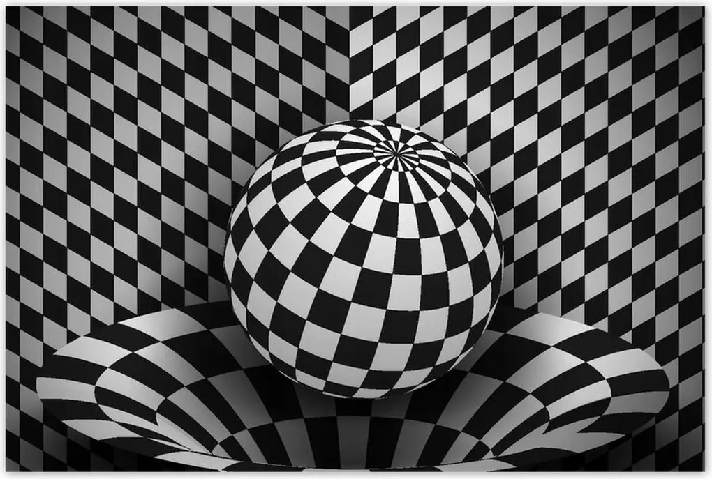 Poszterek 120x80 Absztrakt fekete-fehér