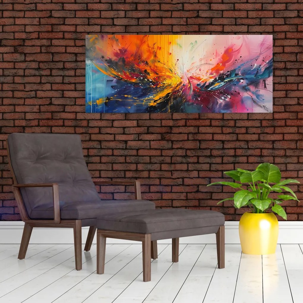 Kép - Színes absztrakció (120x50 cm)