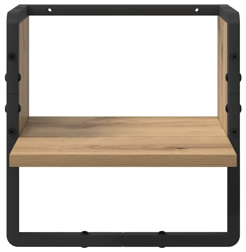 Falpolc polcokkal Művészi tölgy 30 x 25 x 30 cm Faanyag