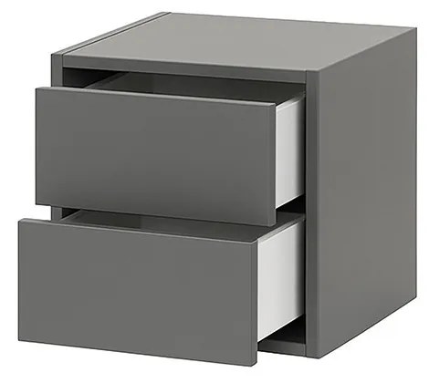 Boxie 2 fiókos fali szekrény 40x40x37 cm antracit