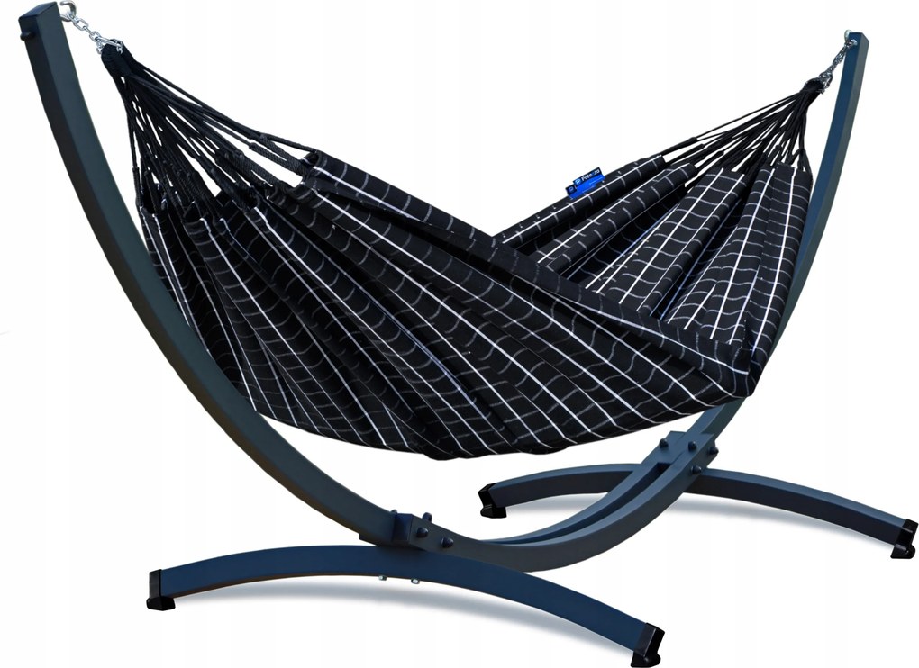 Függőágy acél vázzal Titán kolumbiai függőágy Cartago fekete Potenza