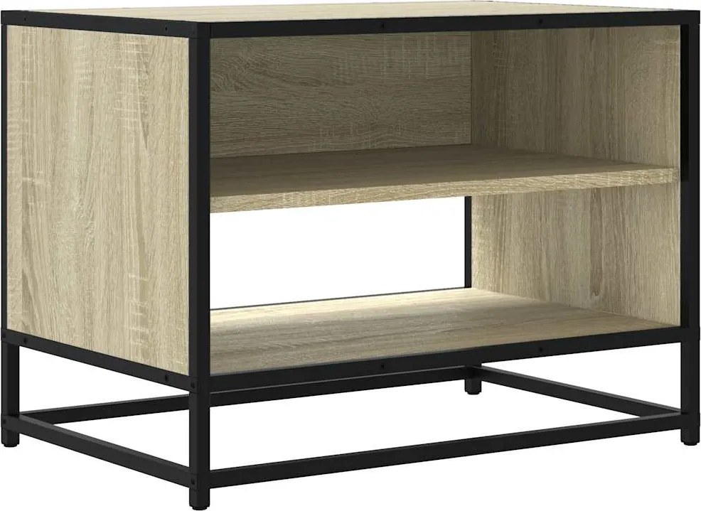 vidaXL sonoma tölgy színű szerelt fa és fém TV-szekrény 61x40x46 cm