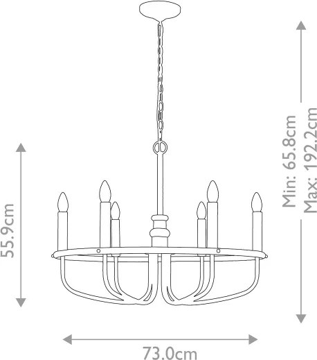 Kichler KL-CAPITOL-HILL6-BN-láncos csillár CAPITOL HILL 6xE14/40W/230V króm