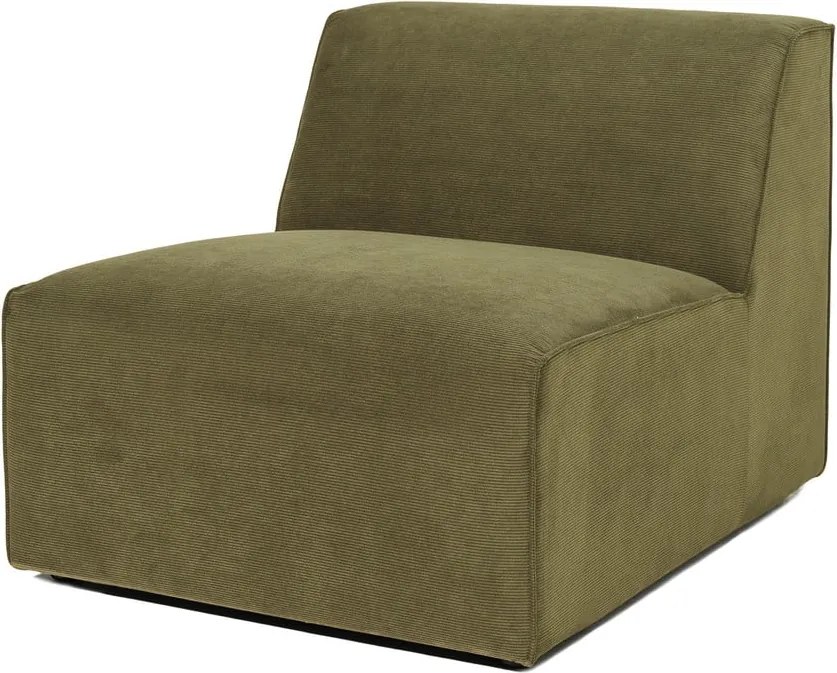 Sting zöld kordbársony középső kanapé modul - Scandic