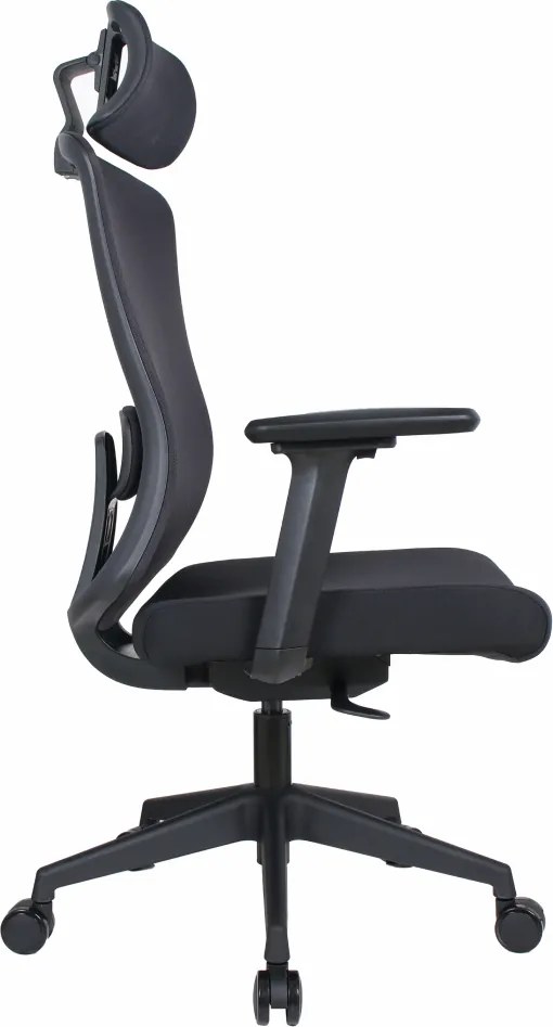 Irodai szék, fekete, teherbírás 150 kg, ROSANO