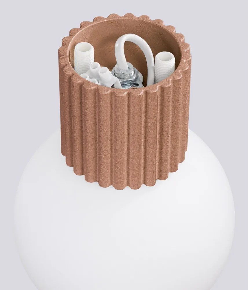 Világosbarna fali lámpa ø 12 cm Orbital – Sollux