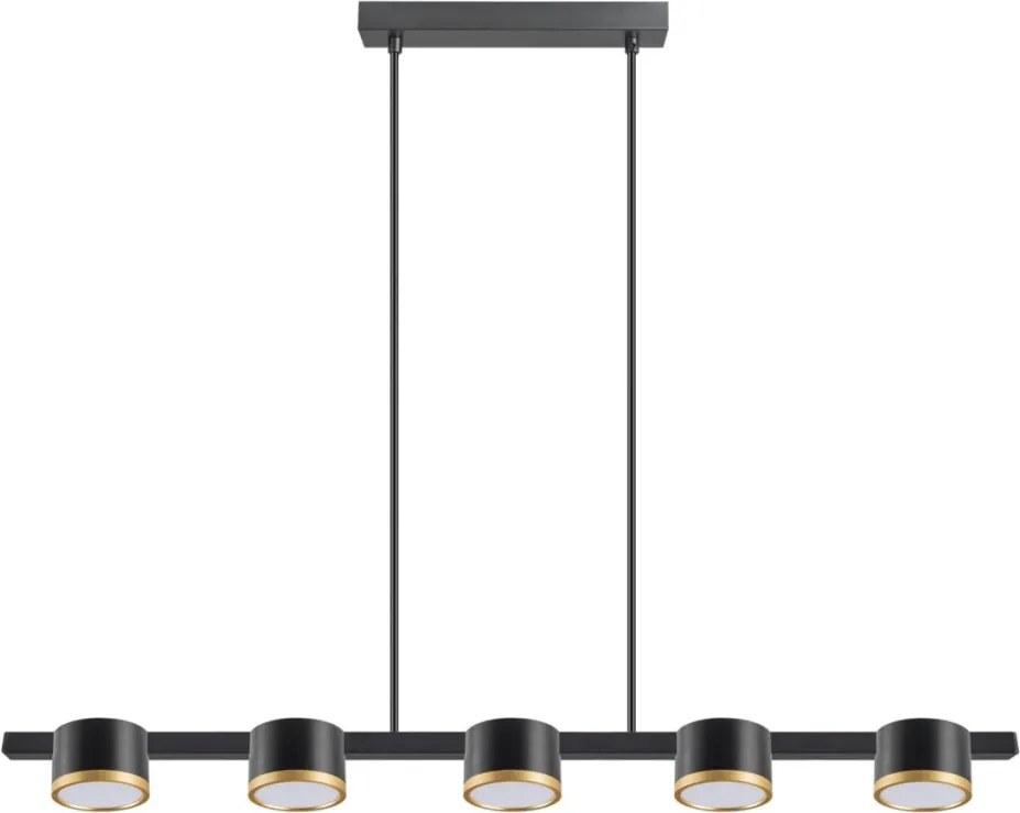 POLUX 328076 MIRELLA Modern Led Függesztett Lámpa Fekete, Arany GX53 IP20