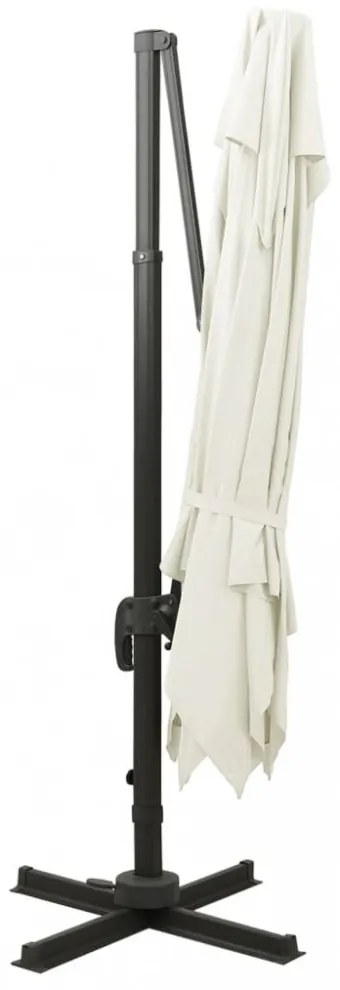 dupla tetejű konzolos kerti napernyő 300 x 300 cm homokszínű