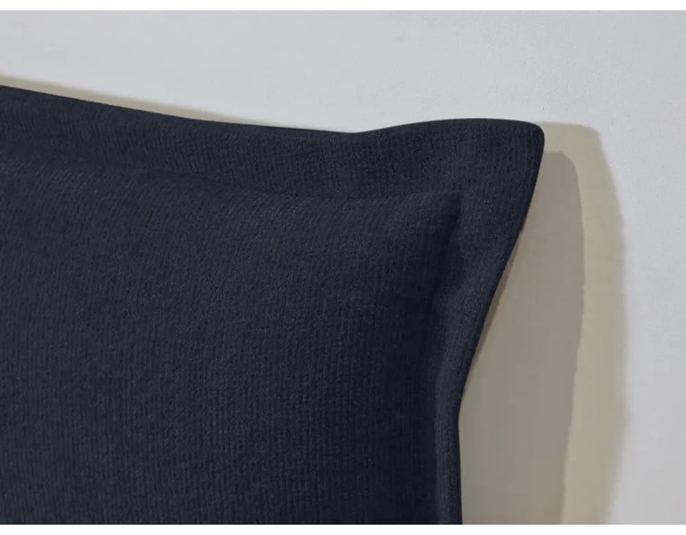 Sötétkék-natúr színű franciaágy ágyráccsal 180x200 cm Charlie – Bobochic Paris