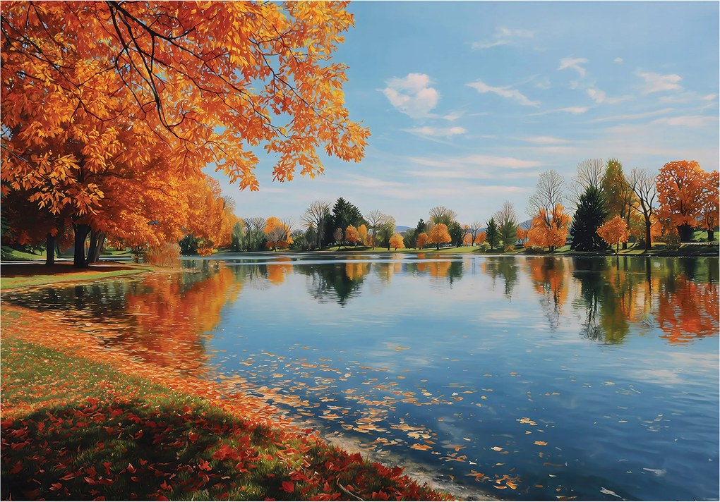 Fotótapéta Erdő Tó Természet Hálószoba Nappali Tapéta Flizelina 250x175