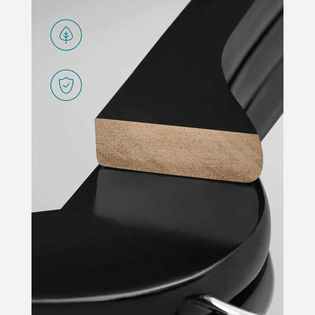 Csúszásmentes ruhaakasztók, vállfák nadrágartóval 20 db fekete