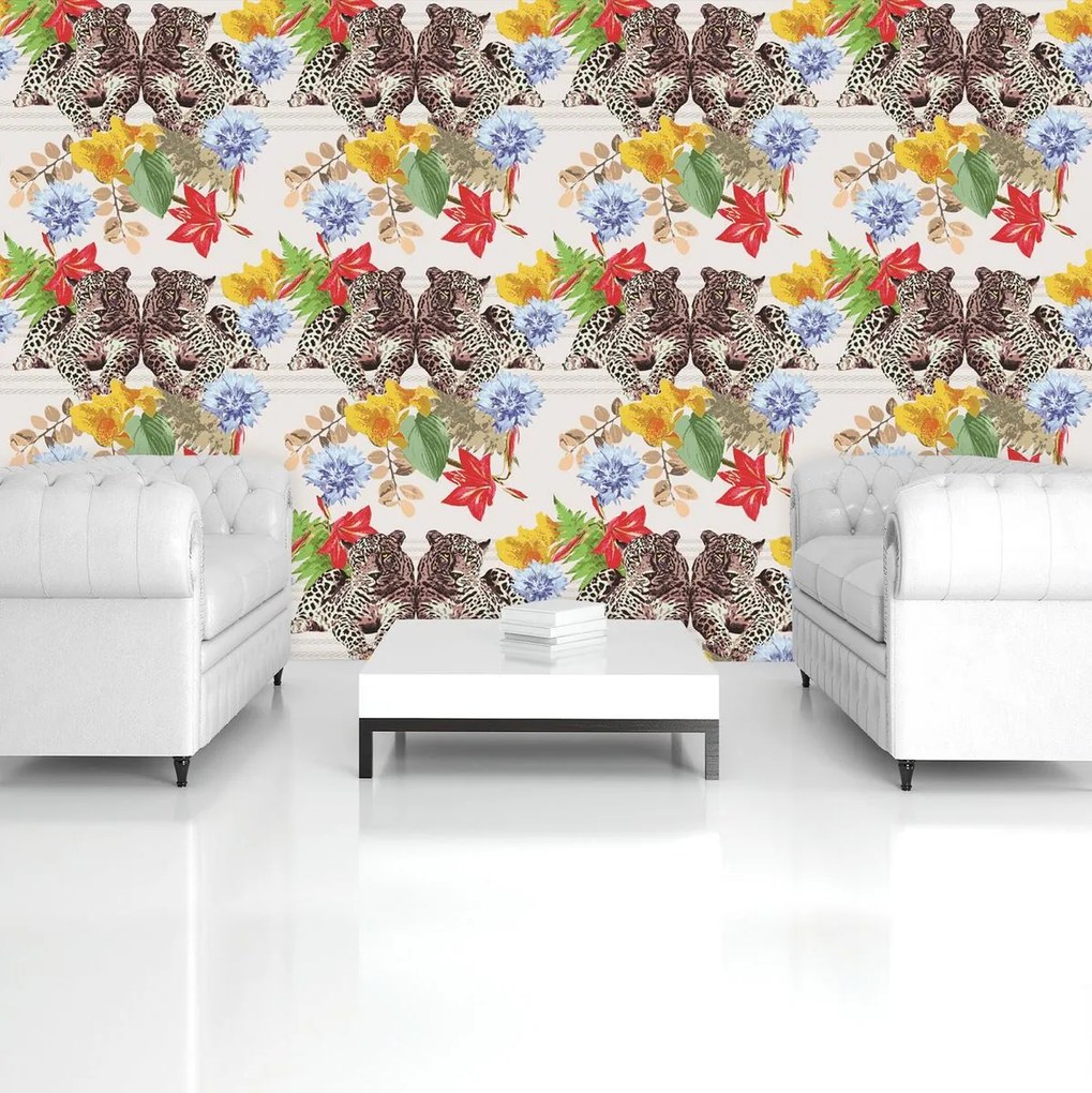 Fotótapéta - Leopárd a dzsungelben (152,5x104 cm)