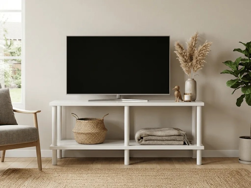 TV asztal SOLE 90 cm, fehér