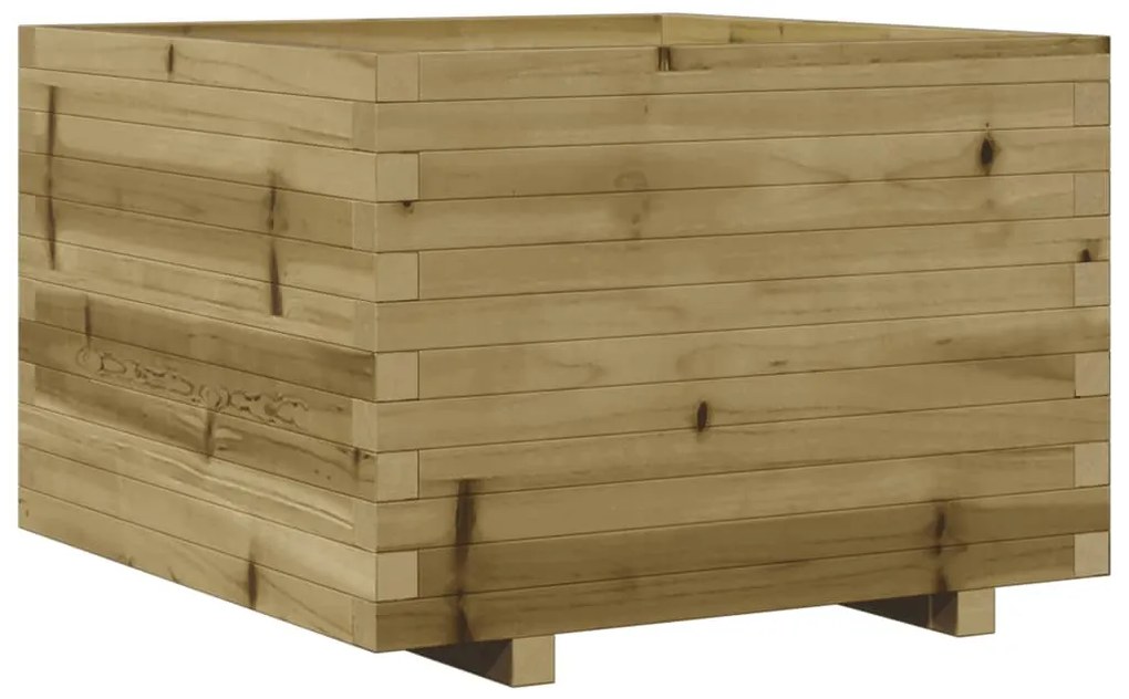 impregnált fenyőfa kerti virágláda 70 x 70 x 49,5 cm