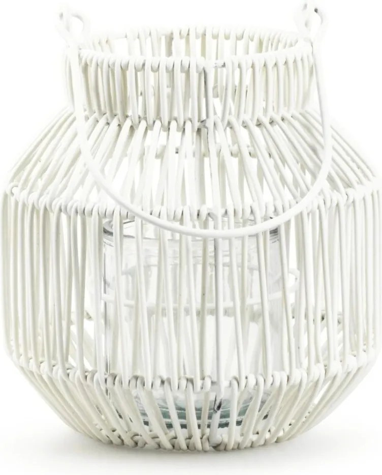 Fém lámpás MAREN HALO 18,5 cm, fehér