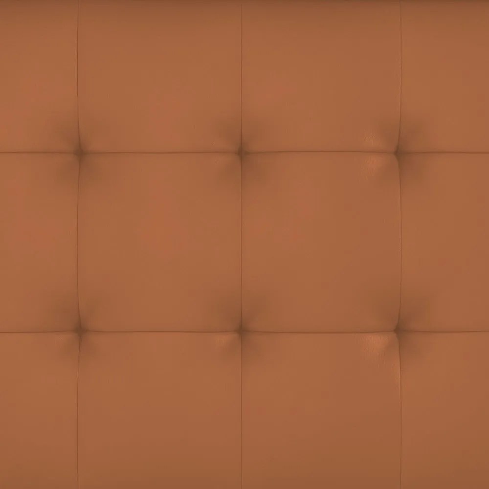 Konyakbarna bőrutánzat kinyitható kanapé 191 cm Maine – Støraa