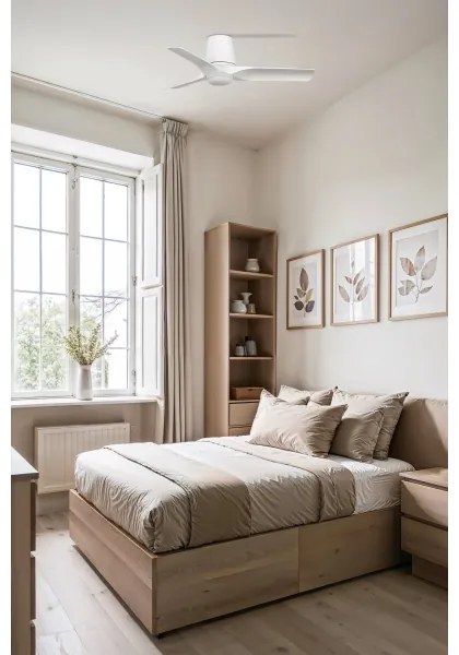 FARO 33826WT-1TW-LED Dimmelhető mennyezeti ventilátor HEY TUB S LED/10W/230V fehér átm. 90 cm WT + távirányító