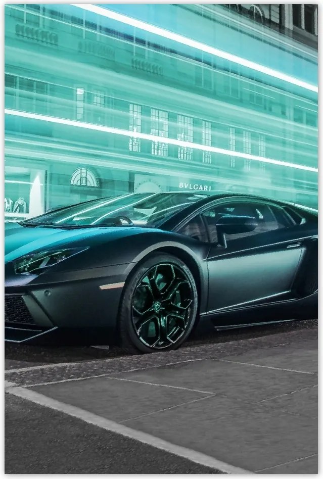 Poszterek 60x90 Szuper autó Türkiz