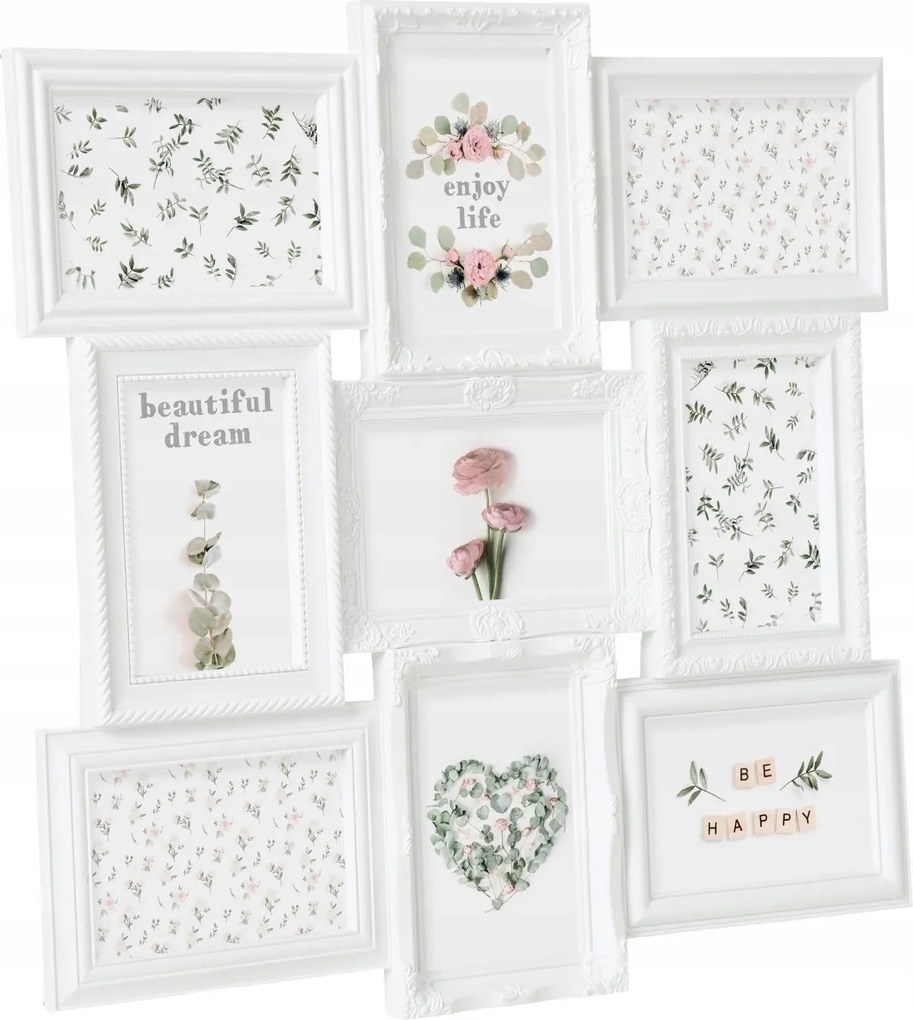 Képkeret 9 Képhez Romance Fotók Multikeret Fehér