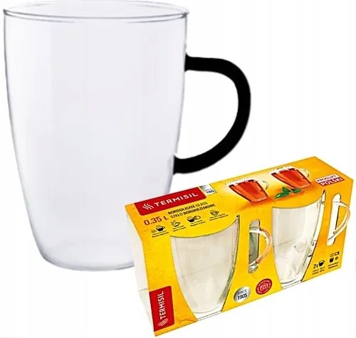 Hőálló Poharak 2DB Tea Kávéhoz 350 ml Gyógynövény Poharak Boroszilikát