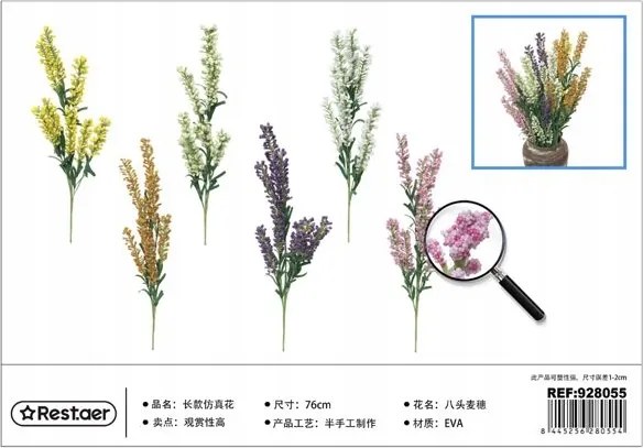 Hosszú művirág 76 cm Különböző színek a díszítéshez