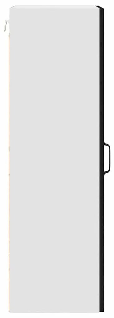 Fali konyhaszekrény polcokkal Fekete 40 x 31 x 100 cm Faanyag