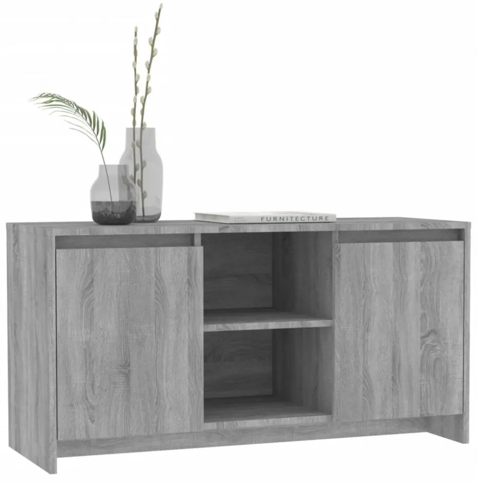 szürke sonoma szerelt fa TV-szekrény 102x37,5x52,5 cm