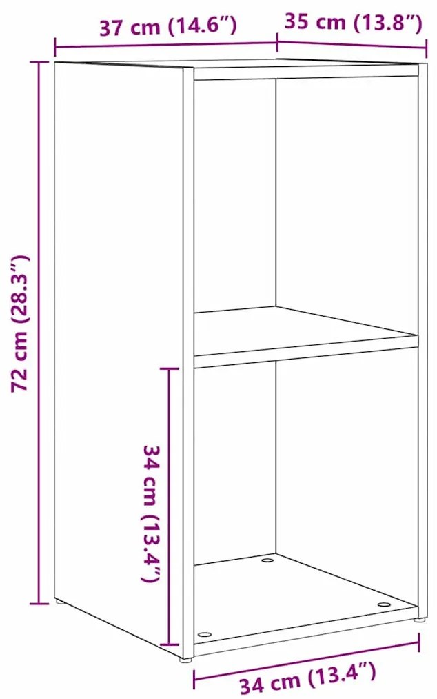 TV szekrény garnitúra 2 pcs Musta tammi 72 x 35 x 36.5 cm