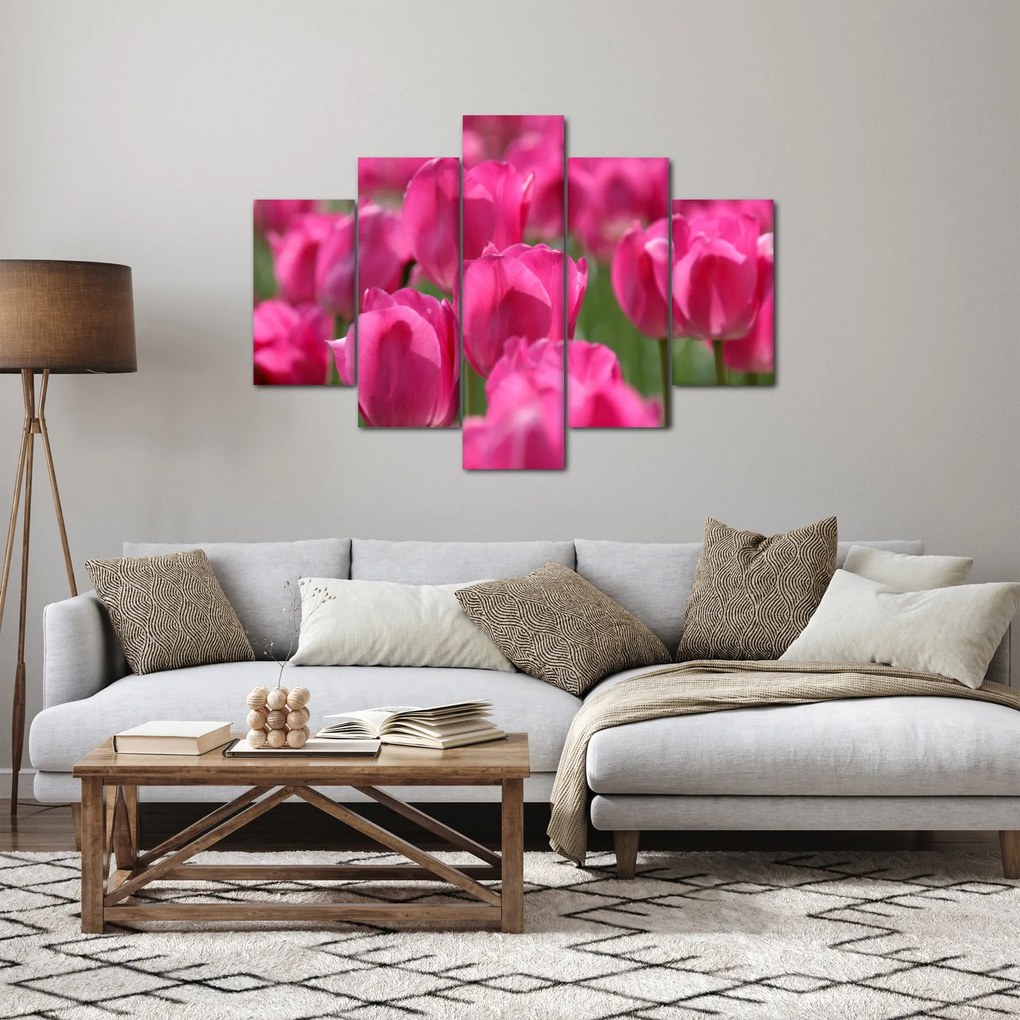 Kép - Rózsaszín tulipánok (150x105 cm)