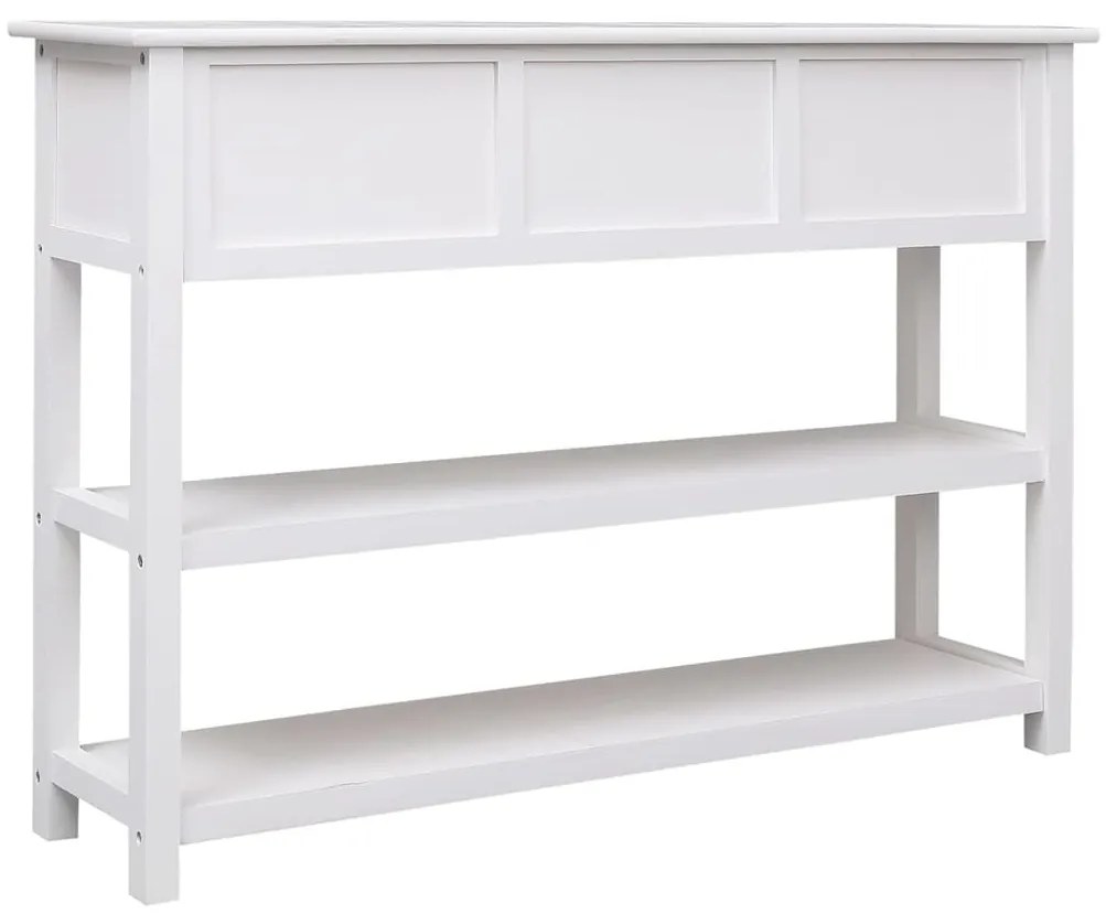 Fehér tömör császárfa tálalószekrény 108 x 30 x 76 cm